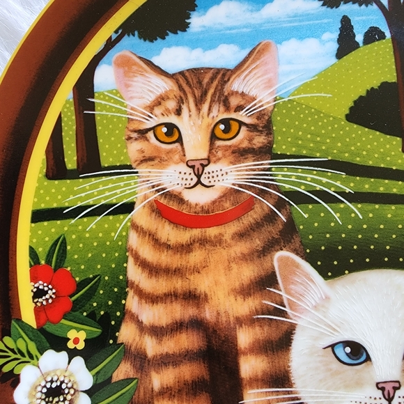 Vintage collector plate Taddeus Krumeich Uncle Tad's cats peaches and cream - Picture 10 of 16